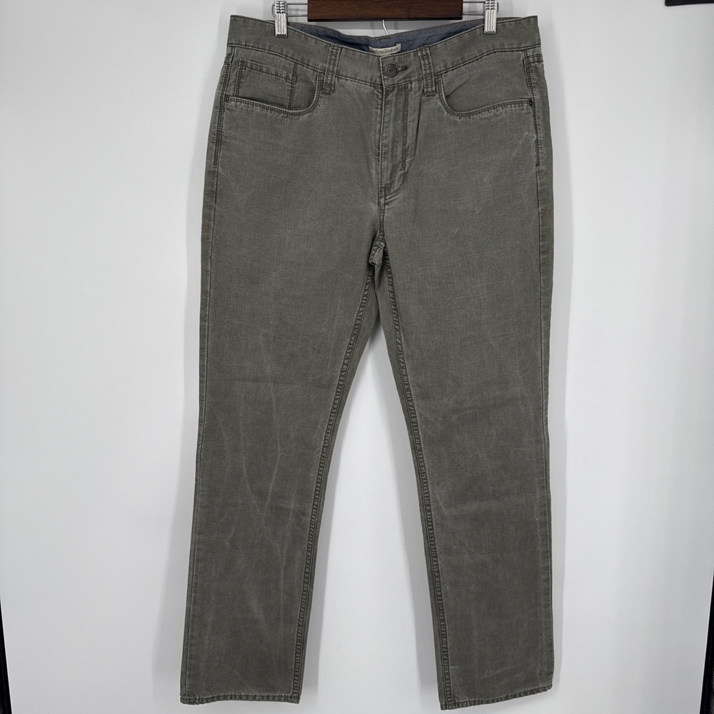 Carbon2Cobalt Pants Acid Gray Straight Leg 5 Pocket Casual Comfort Fit Size 36